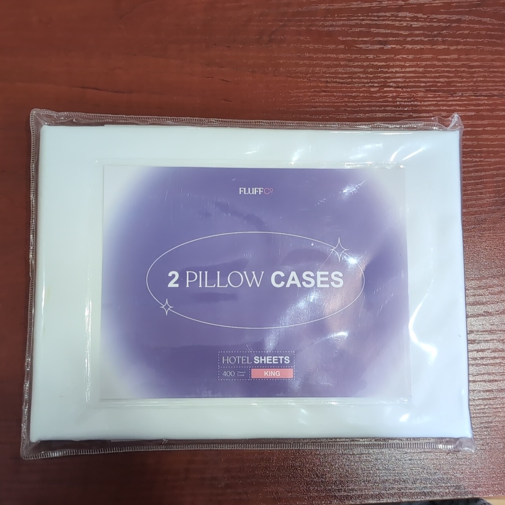 2, 2 Pack FluffCo King Pillow Cases - Picture 2 of 3